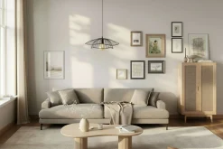 Uppveda Asymmetrisk Sofabord Travertin Utseende 130x70 cm