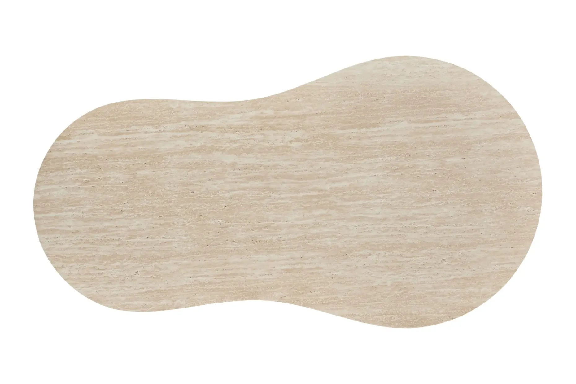 Uppveda Asymmetrisk Sofabord Travertin Utseende 130x70 cm