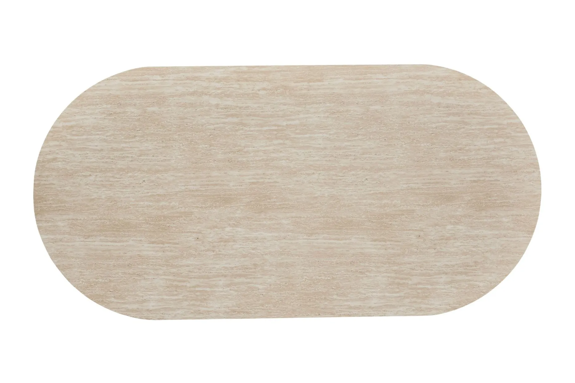 Uppveda Ovalt Spisebord 180x90 cm Travertin Utseende