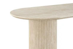 Uppveda Ovalt Spisebord 180x90 cm Travertin Utseende
