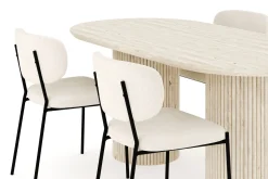 Uppveda Spisegruppe 180 cm Oval med 4 Gemmiano Spisestoler