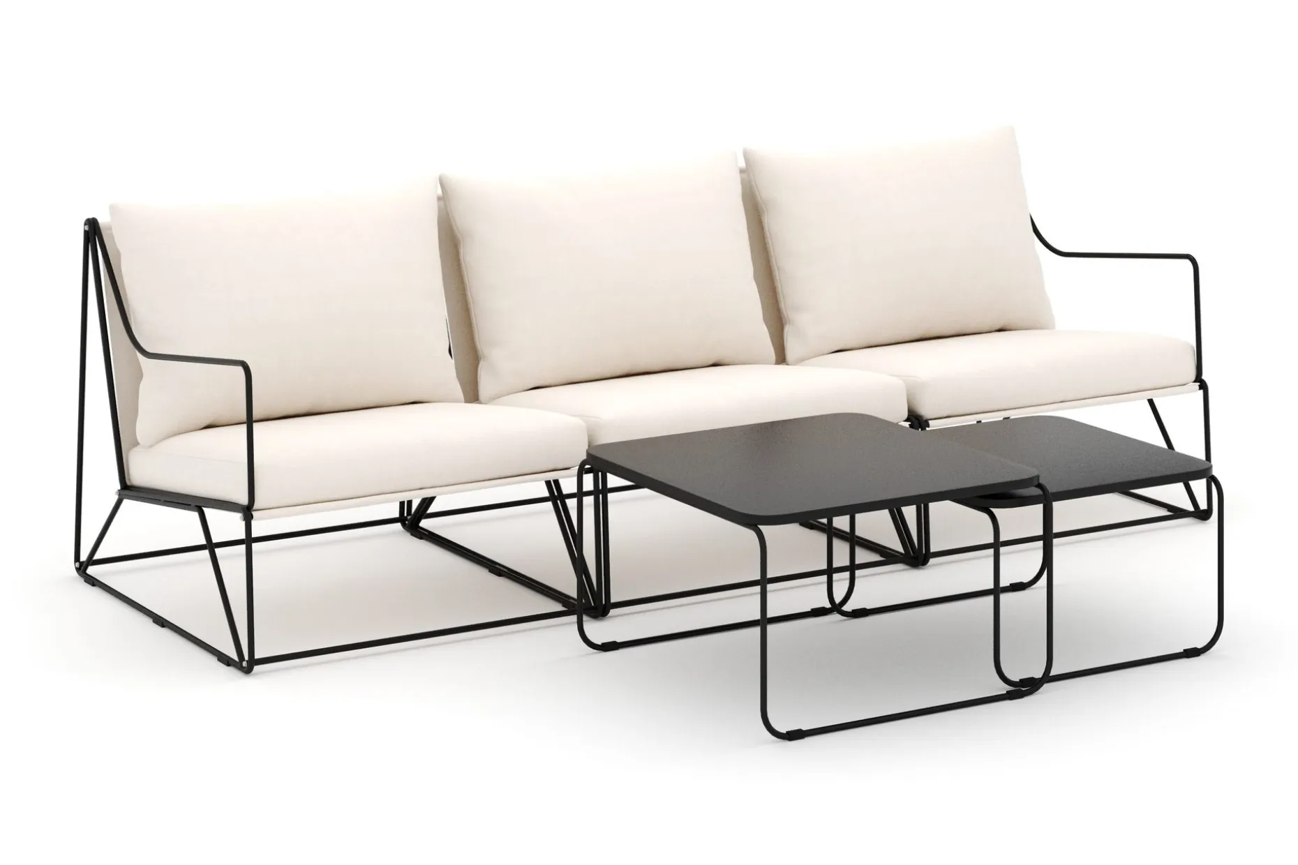 Usteryd 3-seters loungesofa med settbord