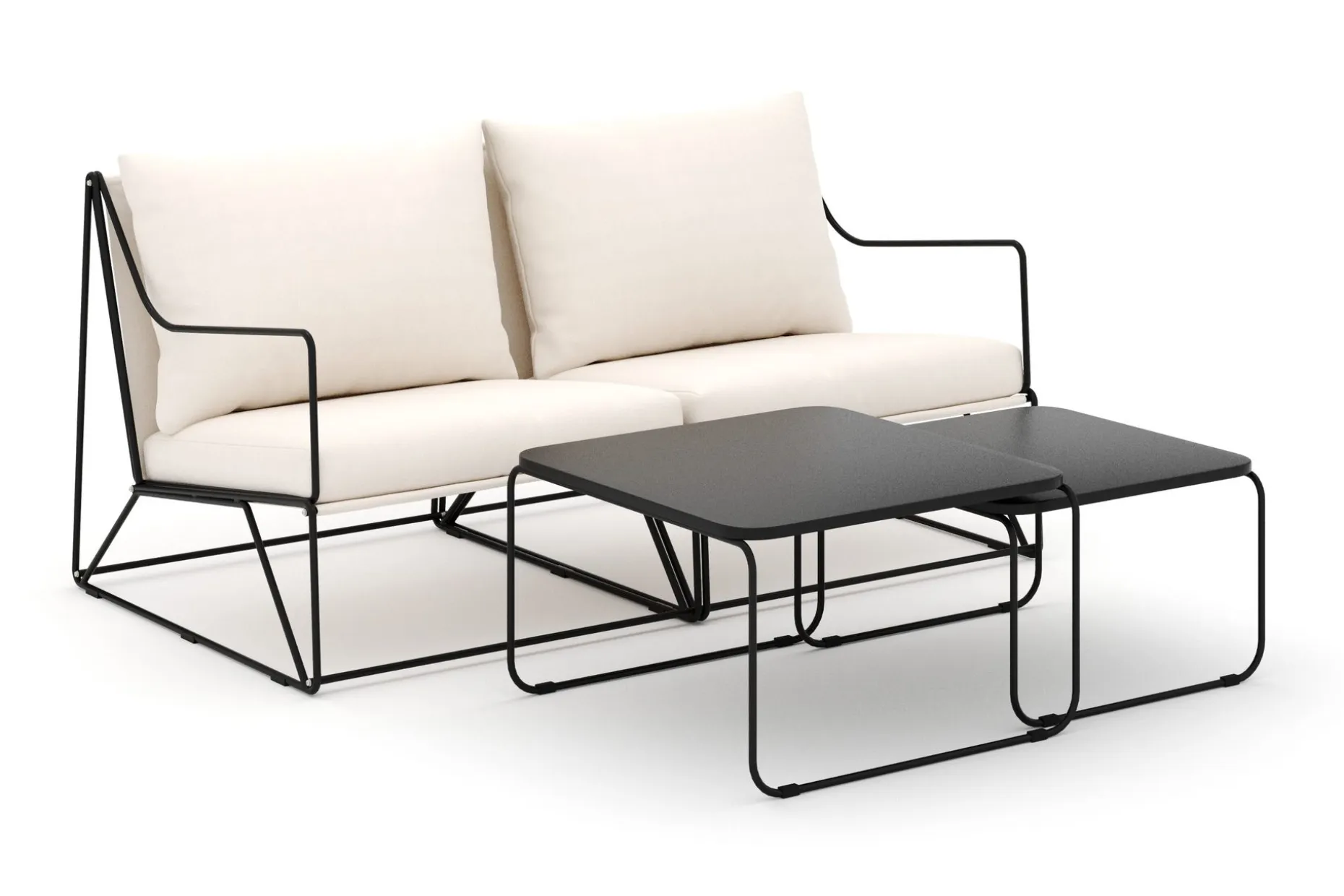 Usteryd 2-seters loungesofa med settbord