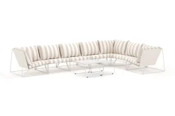 Usteryd utendørs L-sofa 7-seter vendbar