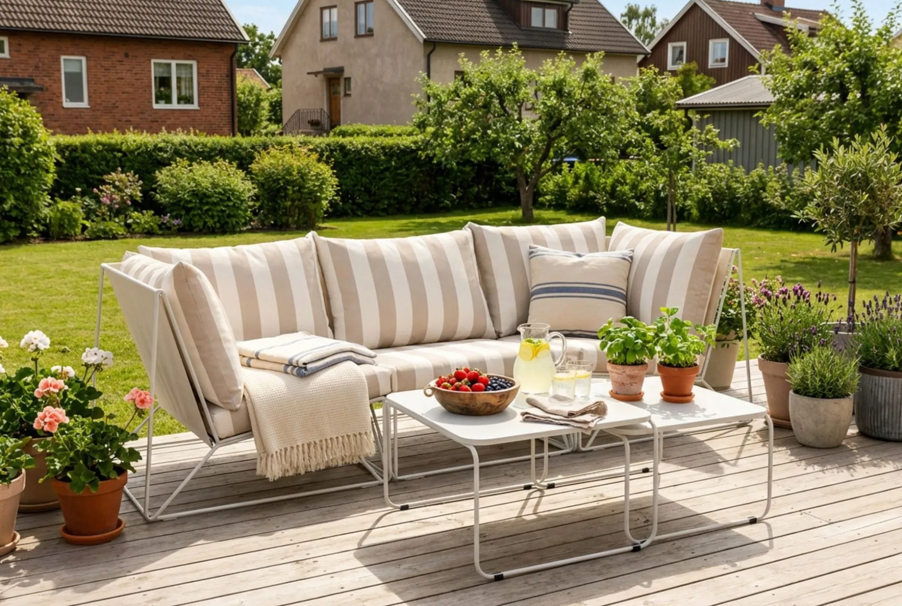 Usteryd utendørs rett 3-seters sofa