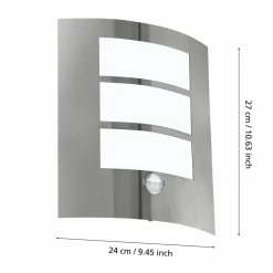 Utvendig vegglampe City med sensor