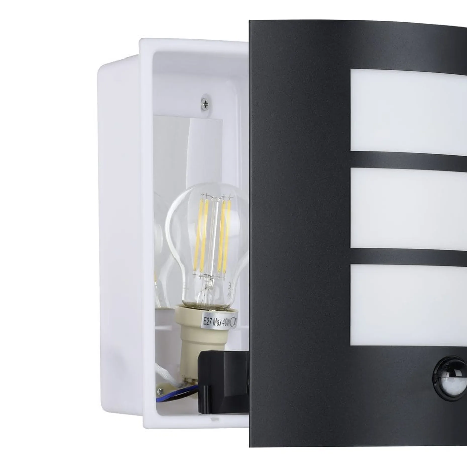 Utvendig vegglampe City med sensor