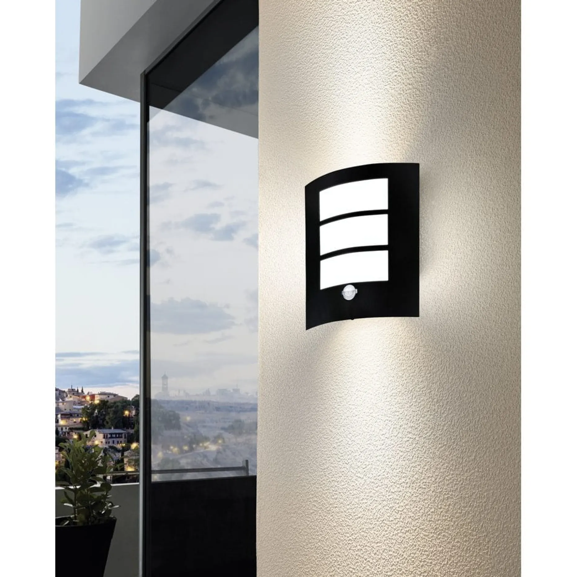 Utvendig vegglampe City med sensor