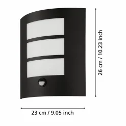 Utvendig vegglampe City med sensor