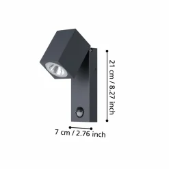 Utvendig vegglampe Sakeda med sensor