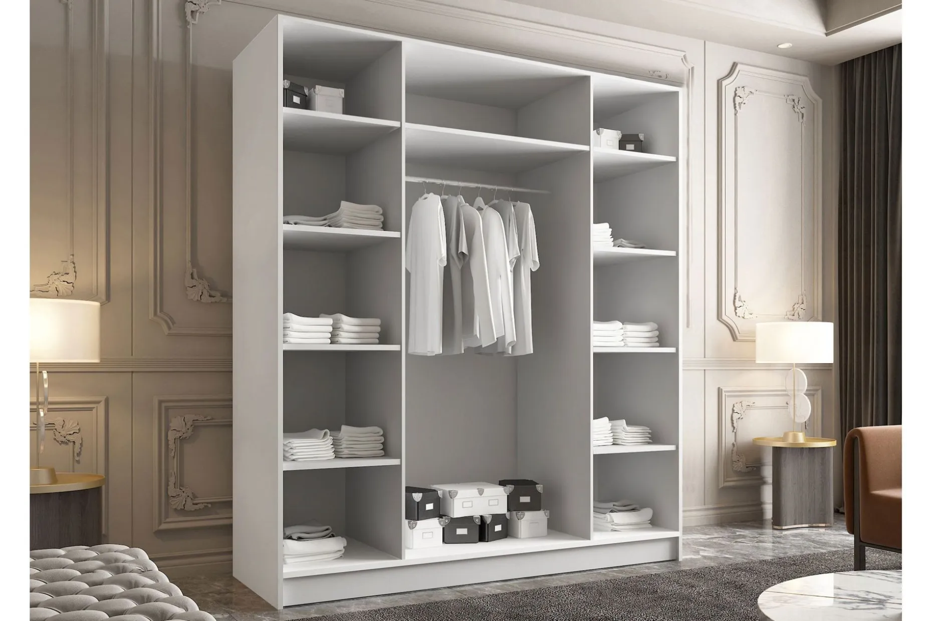 Vadstena Garderobe med Speil 200 cm