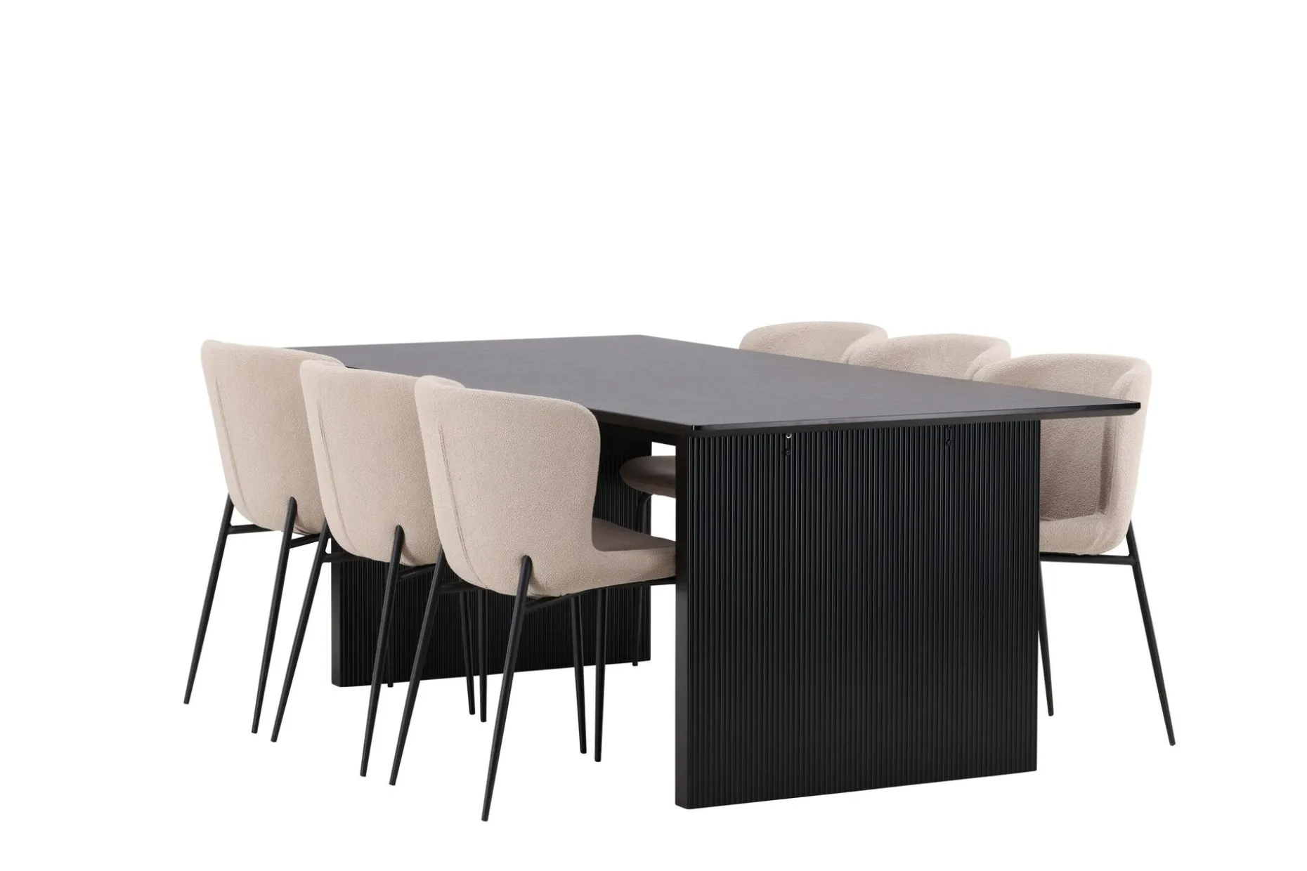 Vail Matgruppe 200 cm Rektangulær med 6 Modesto stoler