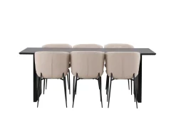 Vail Matgruppe 200 cm Rektangulær med 6 Modesto stoler