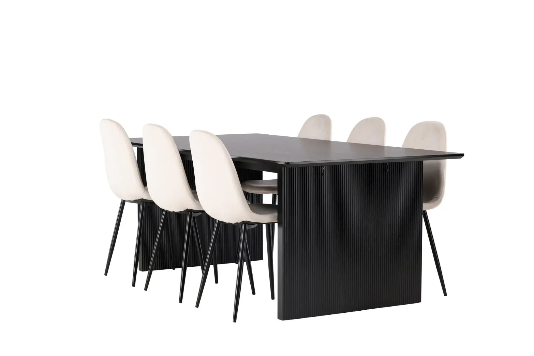 Vail Matgruppe 200 cm Rektangulær med 6 Polar stoler