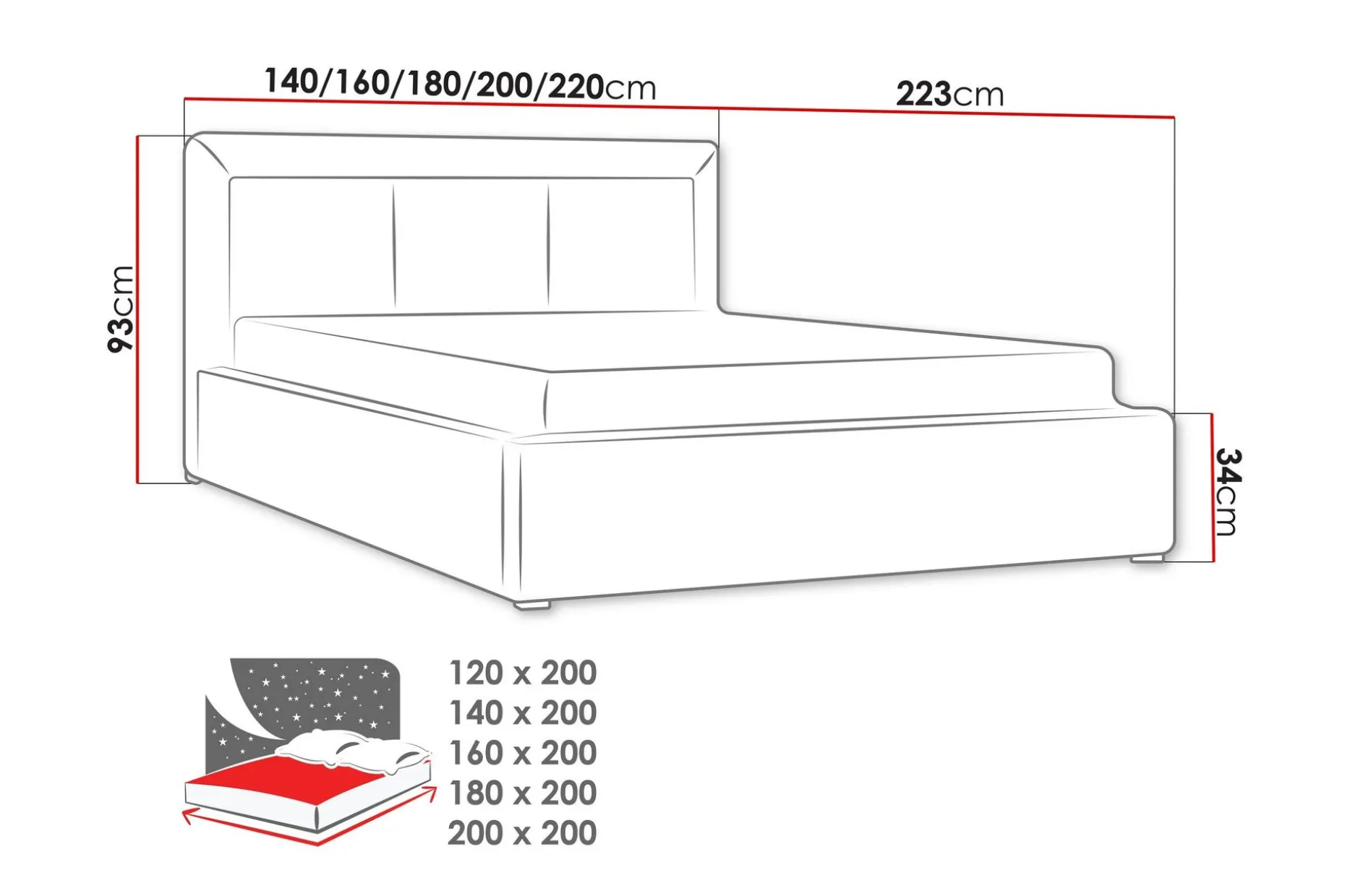 Valasco Seng 120x200 cm