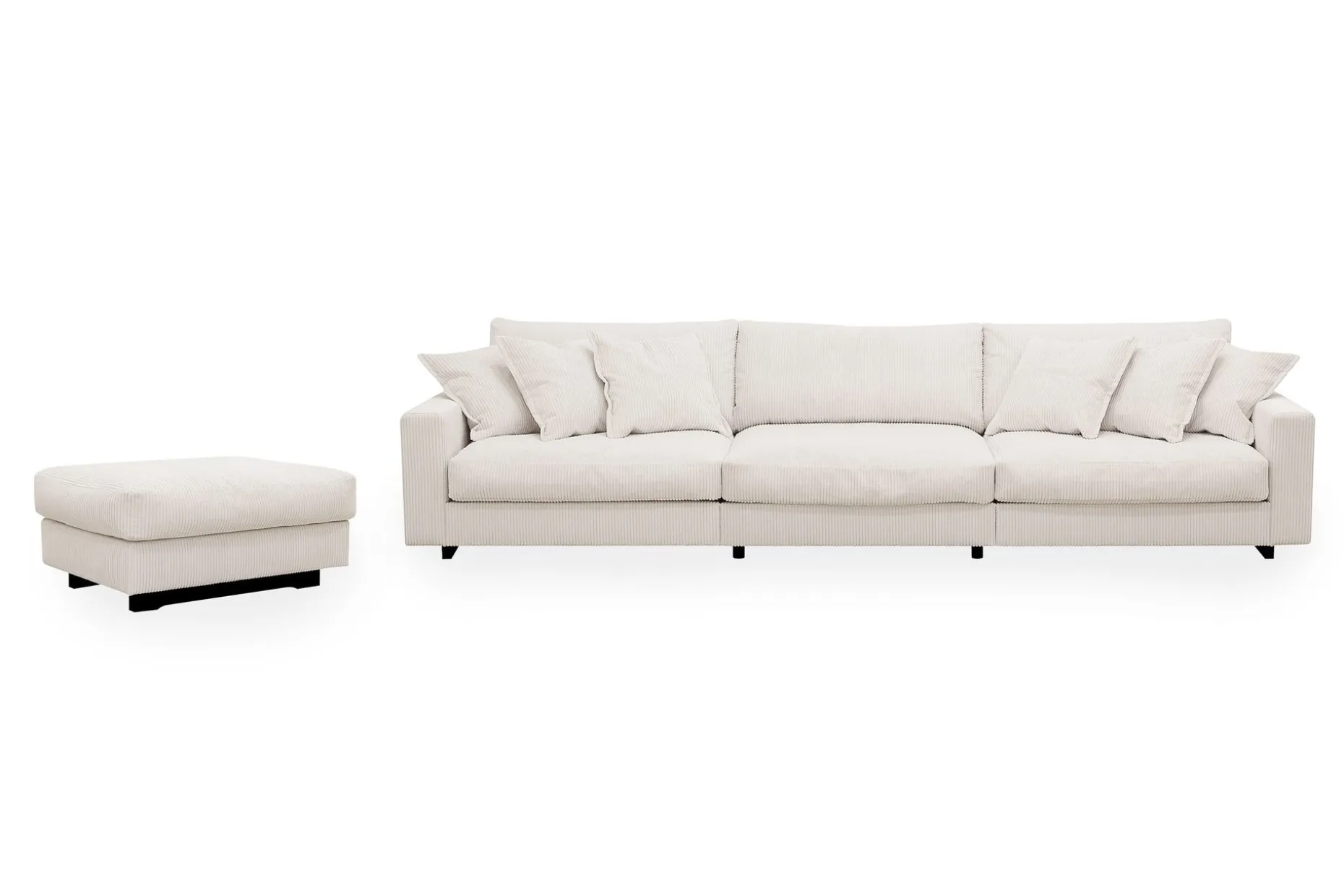 Valencia sofagruppe ekstra dyp 5-seters sofa + fotskammel