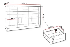 Valga Kommode 37x104 cm