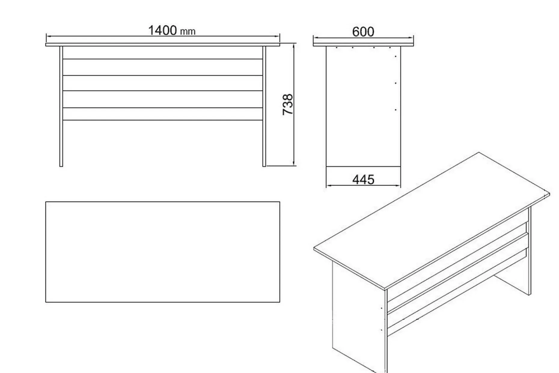 Valladbla Møbelsett Kontor