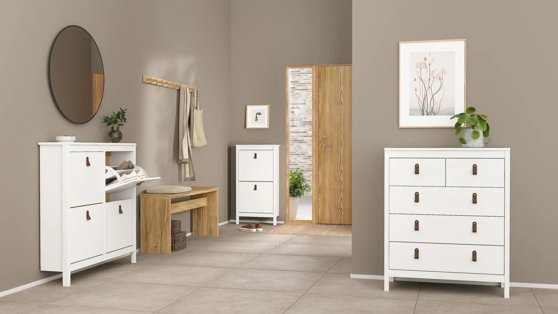 Vallvidera Skoskap med 4 rom 103x25x103 cm