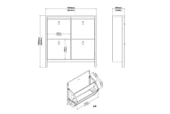 Vallvidera Skoskap 25x102 cm