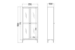 Valnorin Vitrineskap 89x203 cm