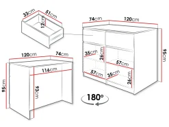 Valricon Kjøkkenøy 120 cm