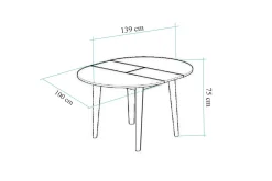 Valsot Rundt Lite Spisebord 100 cm