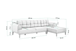 Valsot 4-seters Sofa med Divan