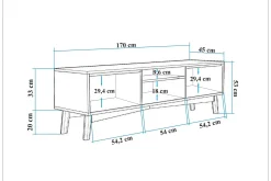 Valsot TV-benk 170 cm