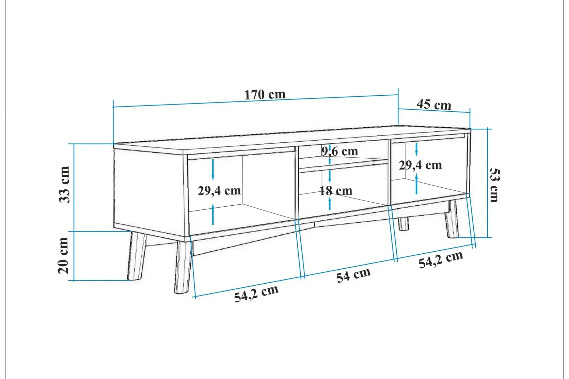 Valsot TV-benk 170 cm