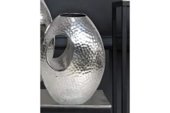 Vase Wohnling Sett av 2 Aluminium Hamret utseende, moderne loftstil Sølv