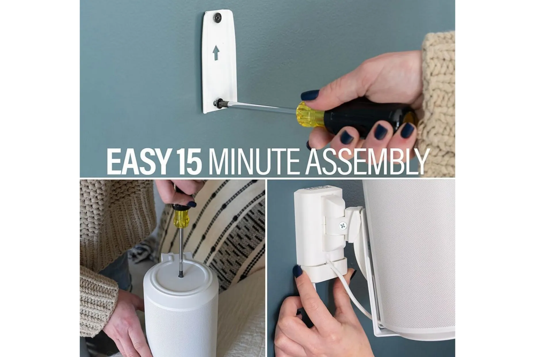 Veggfeste Sanus for Sonos Era 100 Hvit