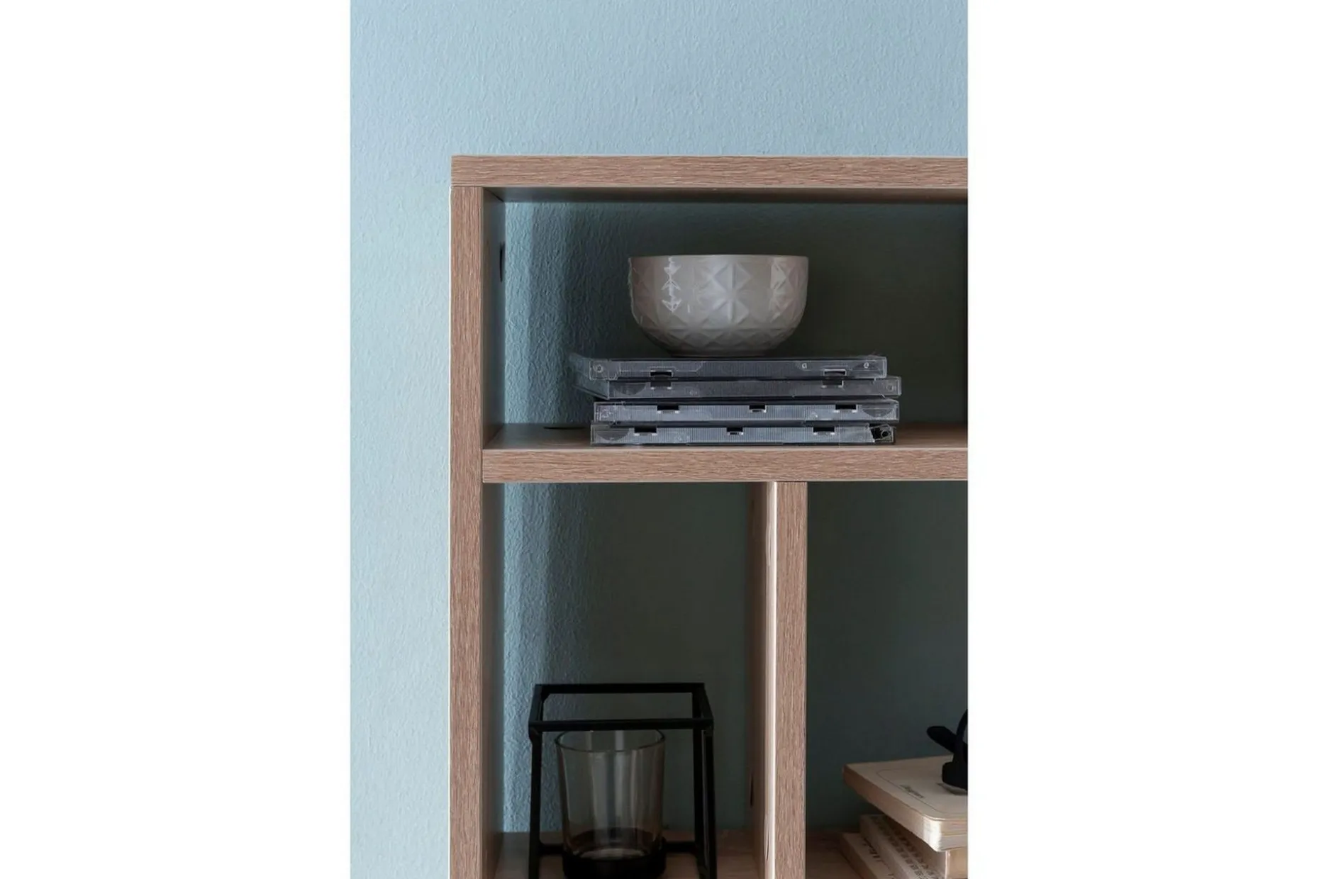 Vegghylle Wohnling melaminbelagt sponplate, bokoppbevaring, veggmontert, moderne stil Sonoma