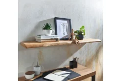 Vegghylle Wohnling trekant, heltre, flytende hylle, landlig stil 120 cm