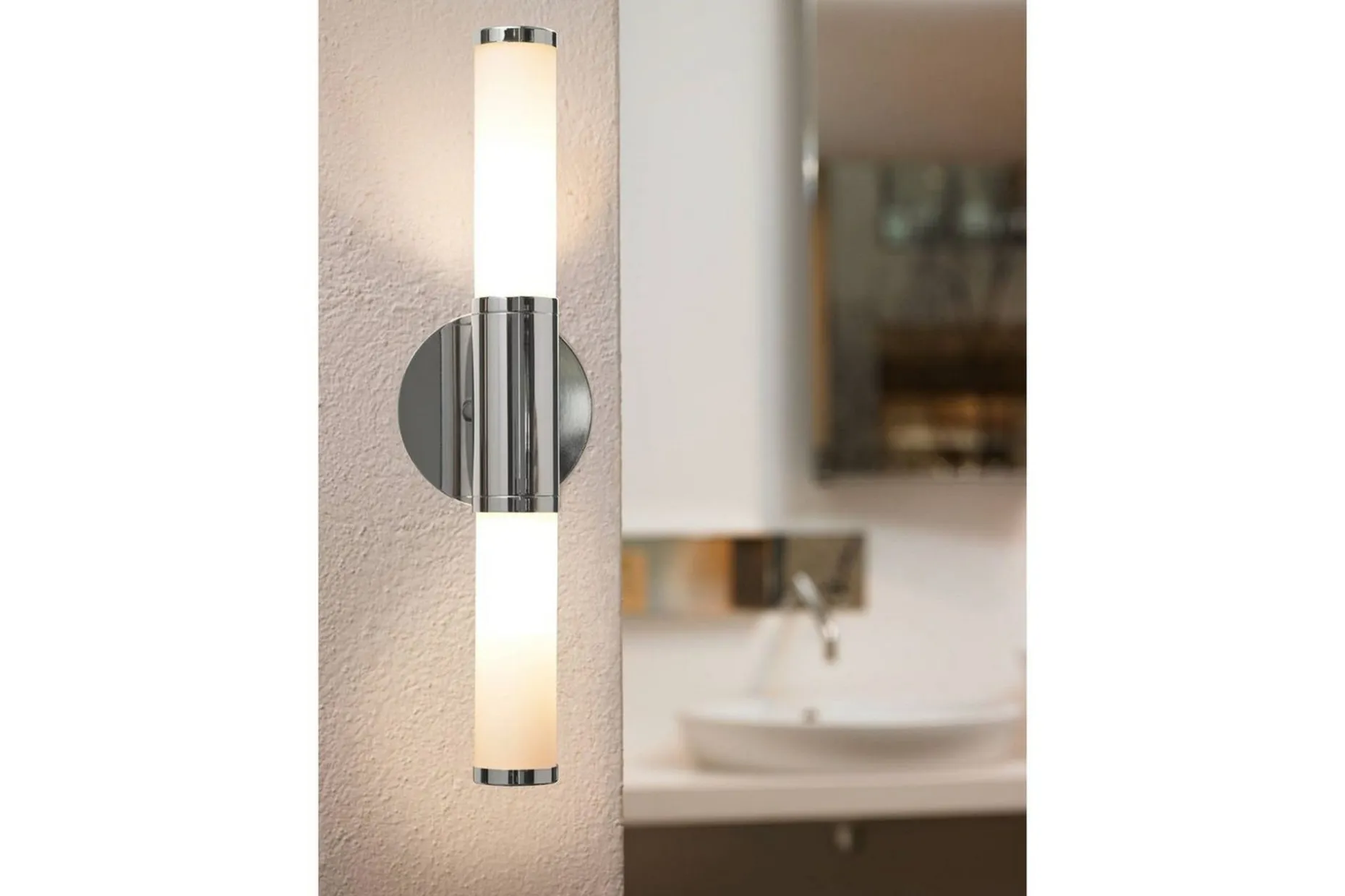 Vegglampe Eglo Palmera Krom Hvit