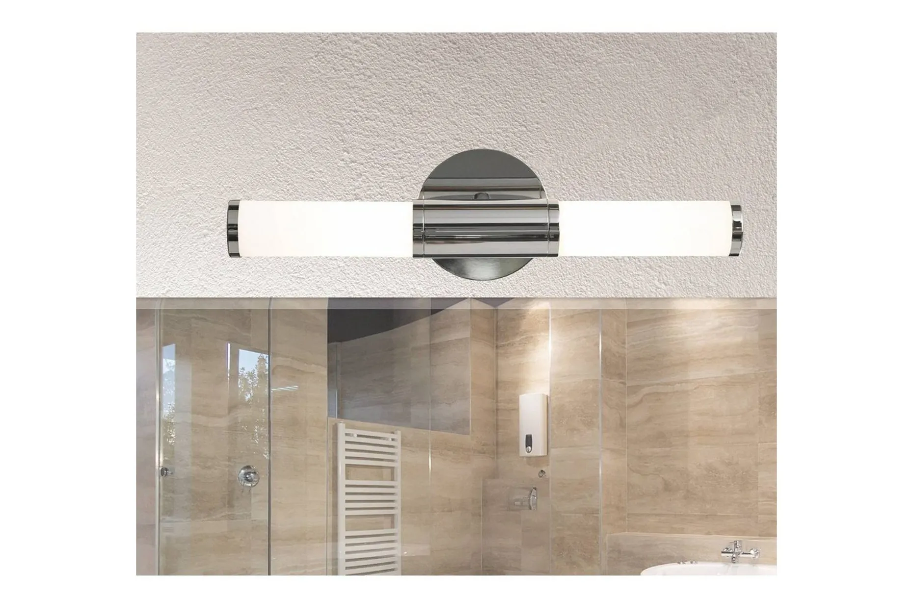 Vegglampe Eglo Palmera Krom Hvit
