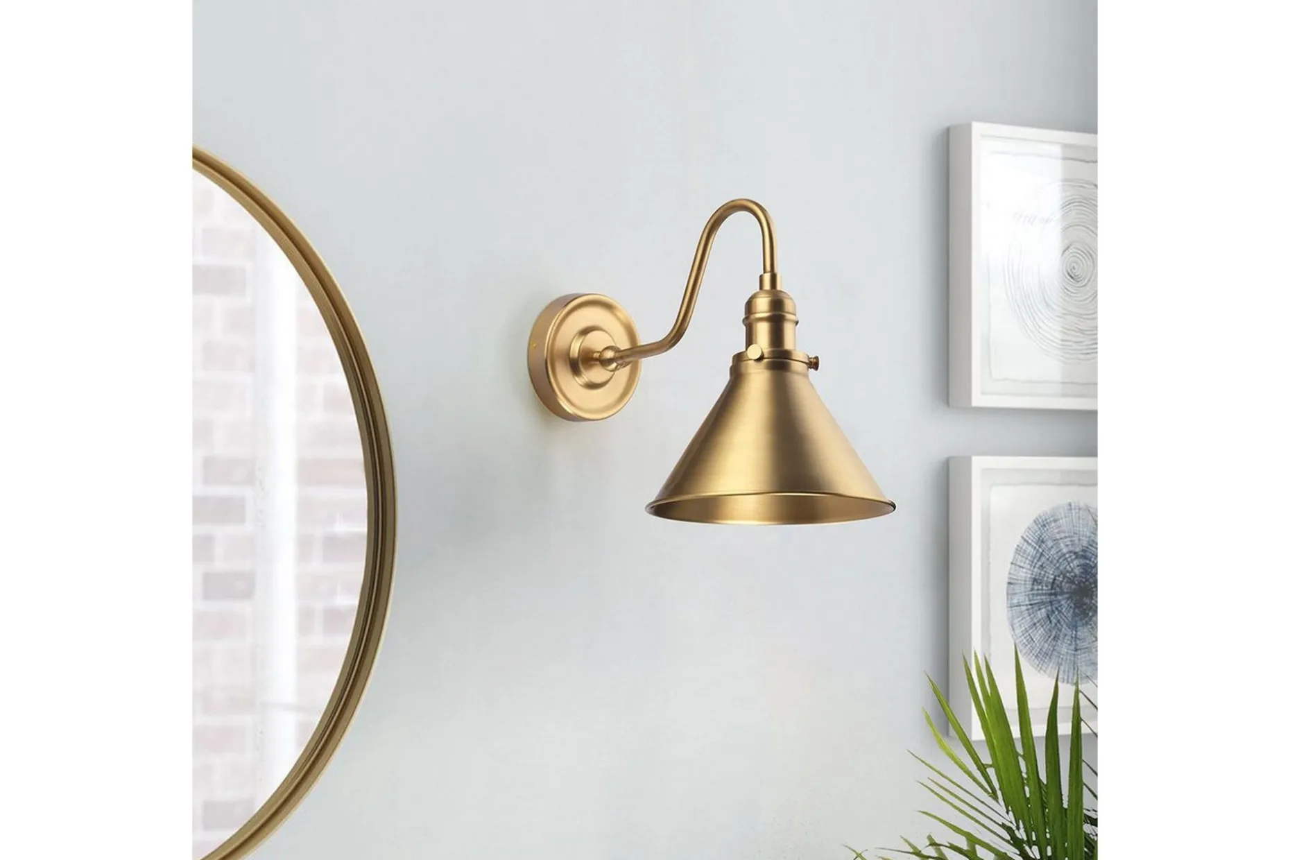 Vegglampe Elstead Lighting Provence Aldret Messing