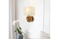 Vegglampe Flambeau Virvel Gullblad
