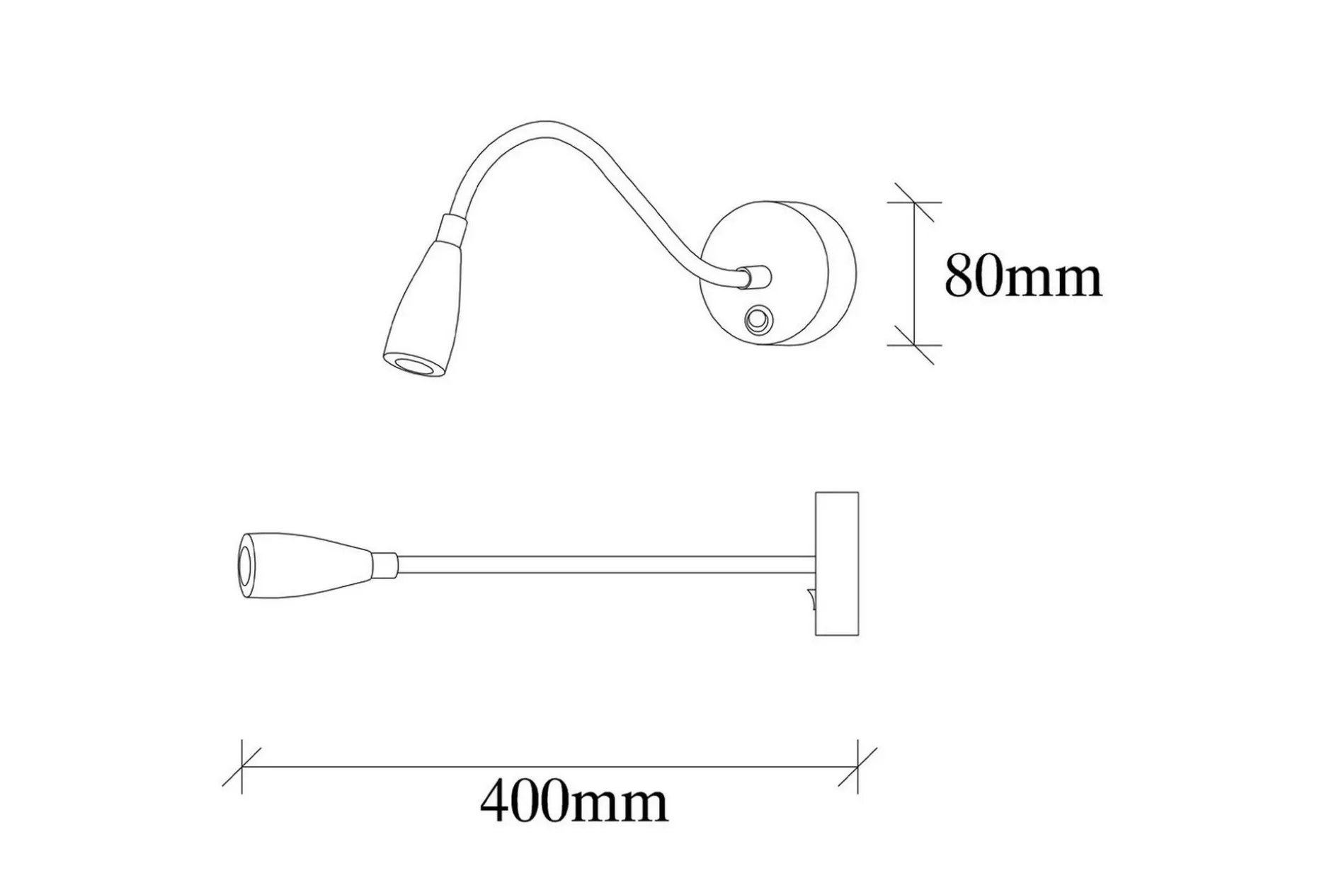 Vegg lampe Lesing Vintage Gull