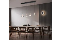 Vegglampe TRIO Celeste Matt svart/krom/tre