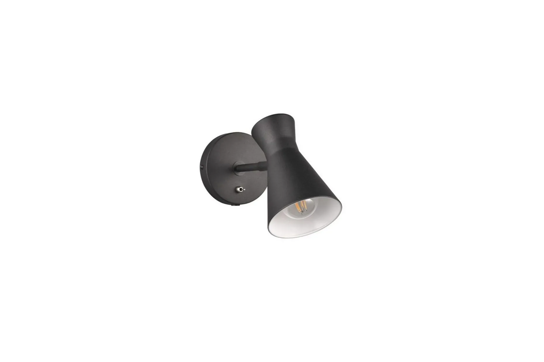 Vegglampe TRIO Enzo Matt svart