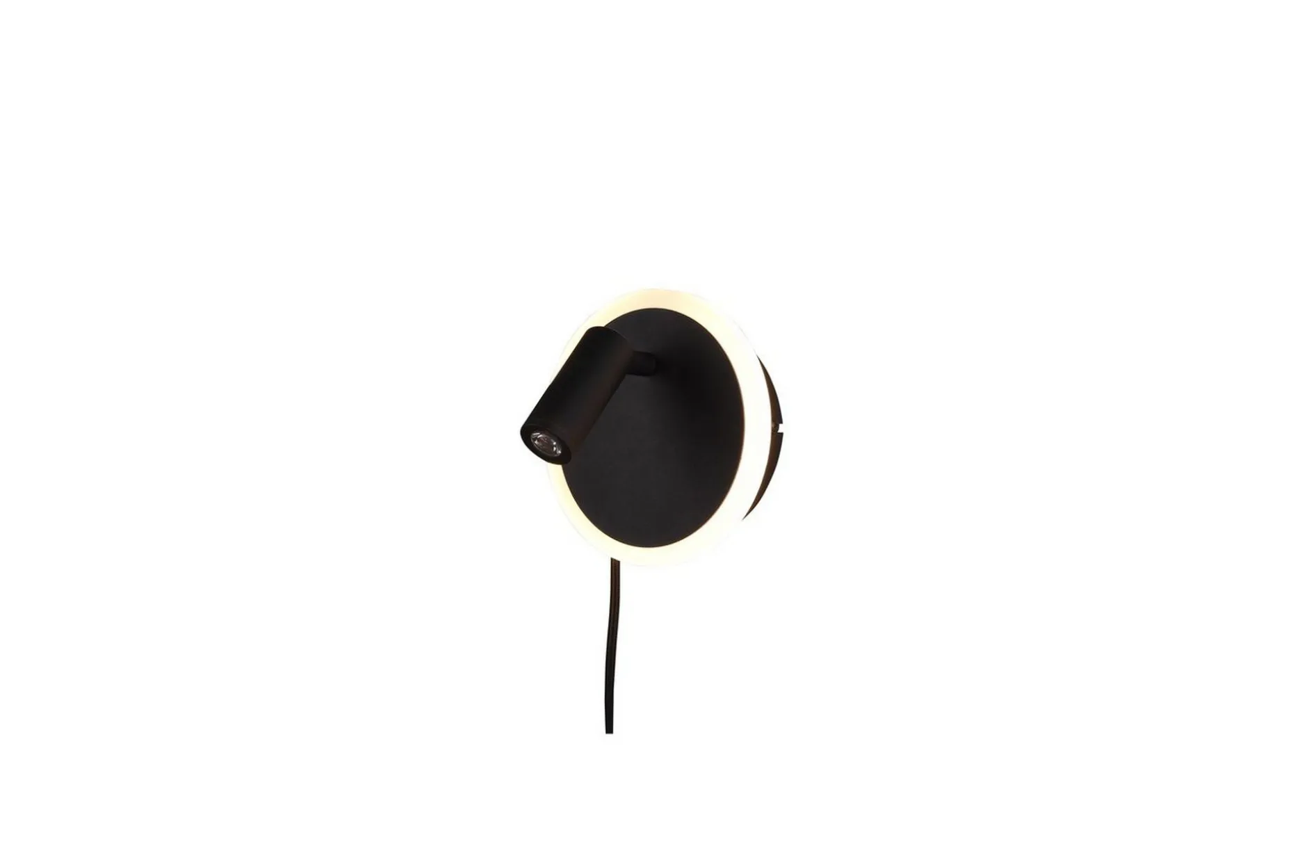 Vegglampe TRIO Jordan Matt svart