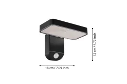 Vegglampe utendørsbelysning Eglo Pation med sensor