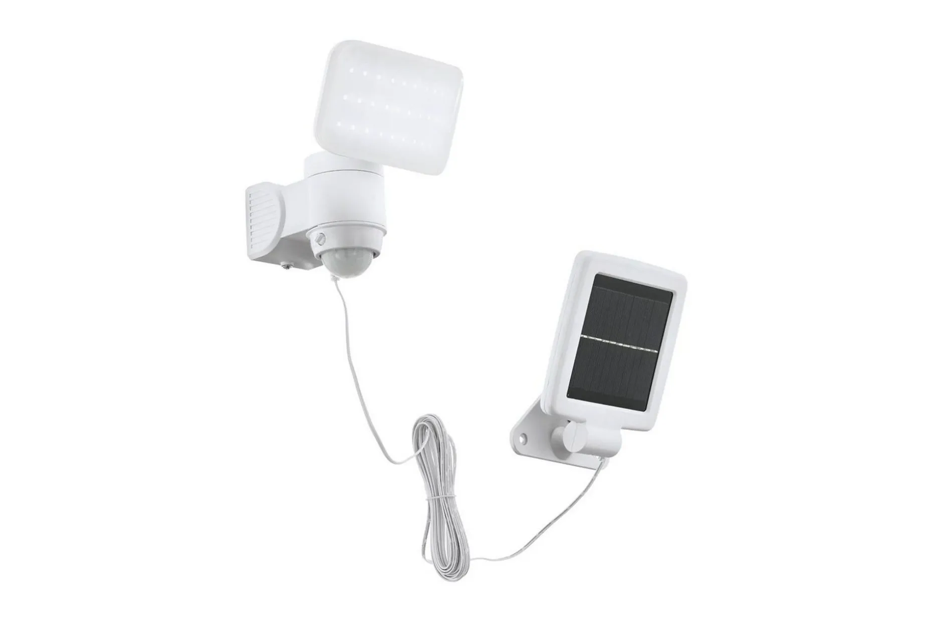 Veggstrålekaster utendørsbelysning Eglo Casabas med sensor hvit