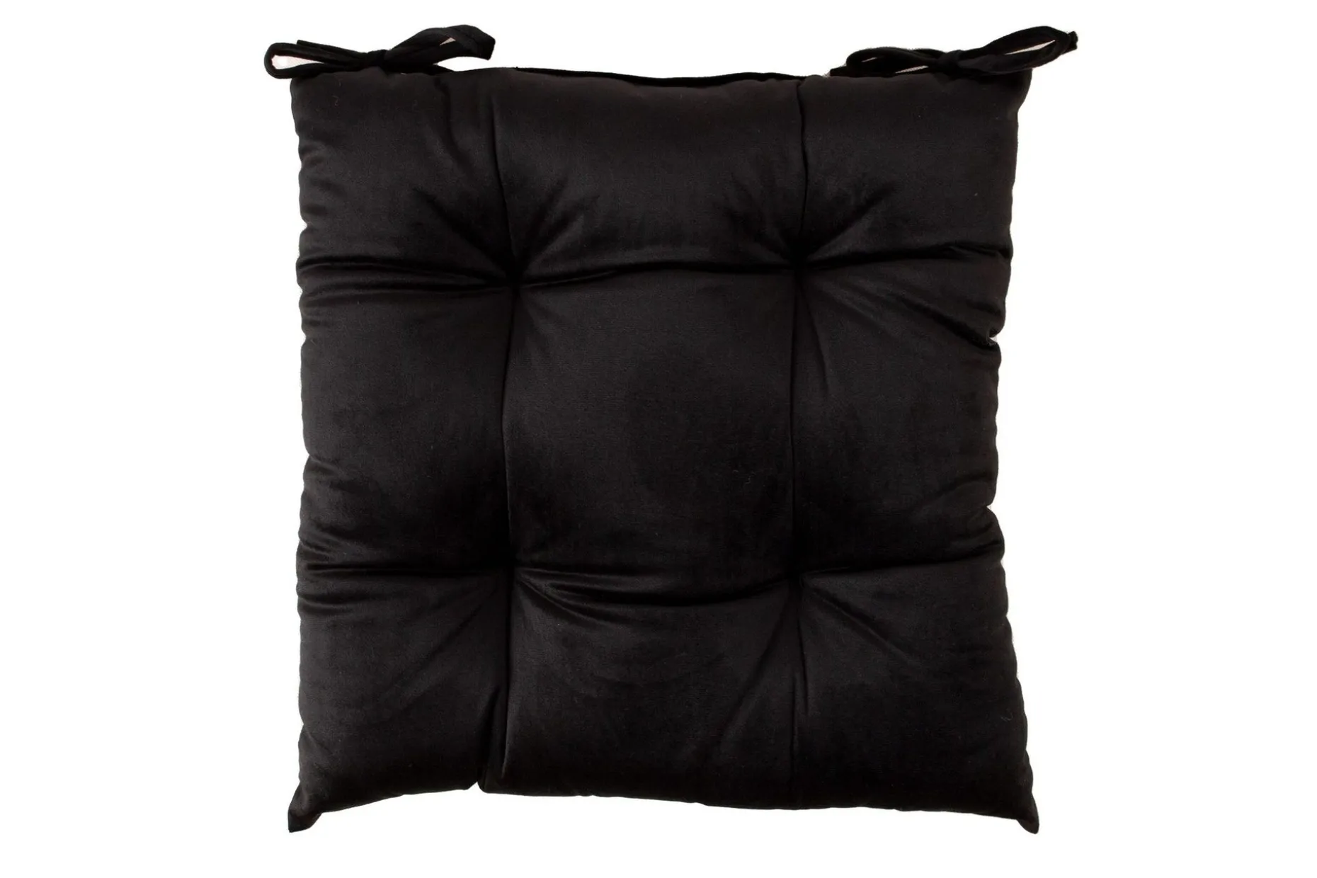 Velvet Sittepute 40x40 cm Svart