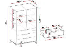 Vemdalen Garderobe 104 cm