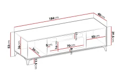 Vemdalen TV-benk 184 cm