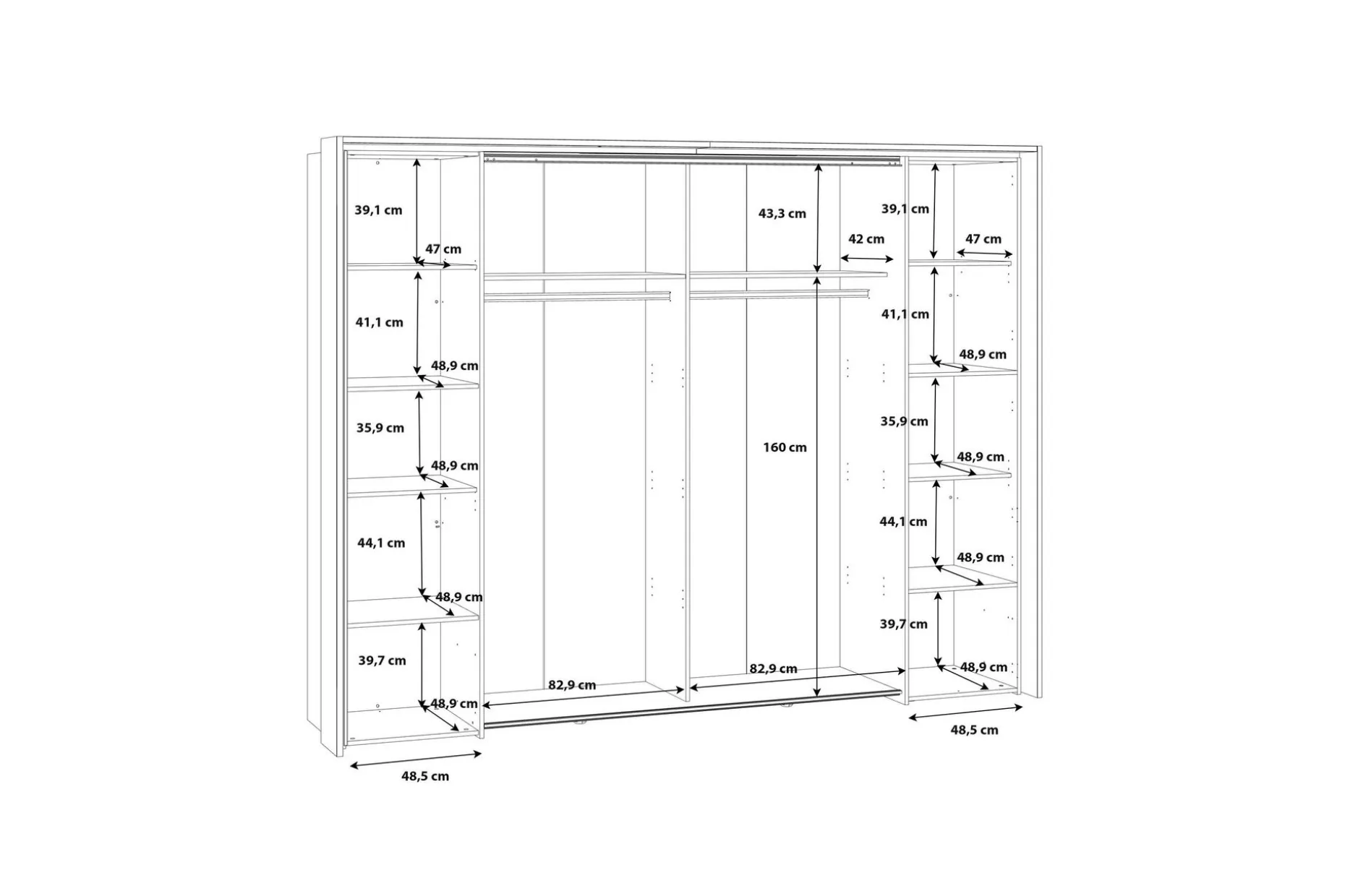 Vergina Garderobe 62x280 cm