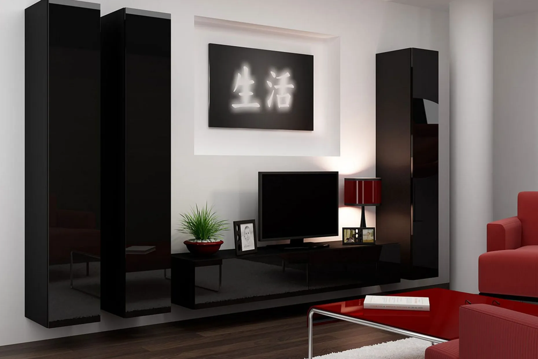 Vigo TV-møbelsett 300x40x180 cm