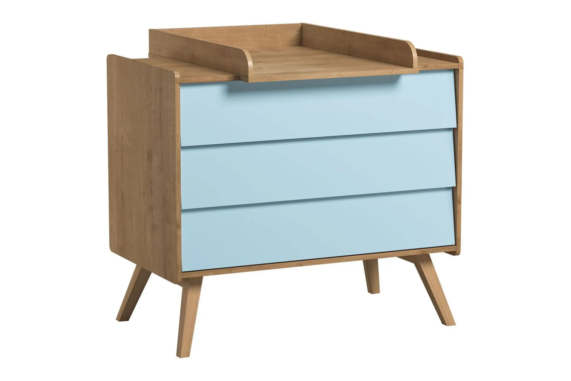 Vintage Kommode Tre / Natur / Blå